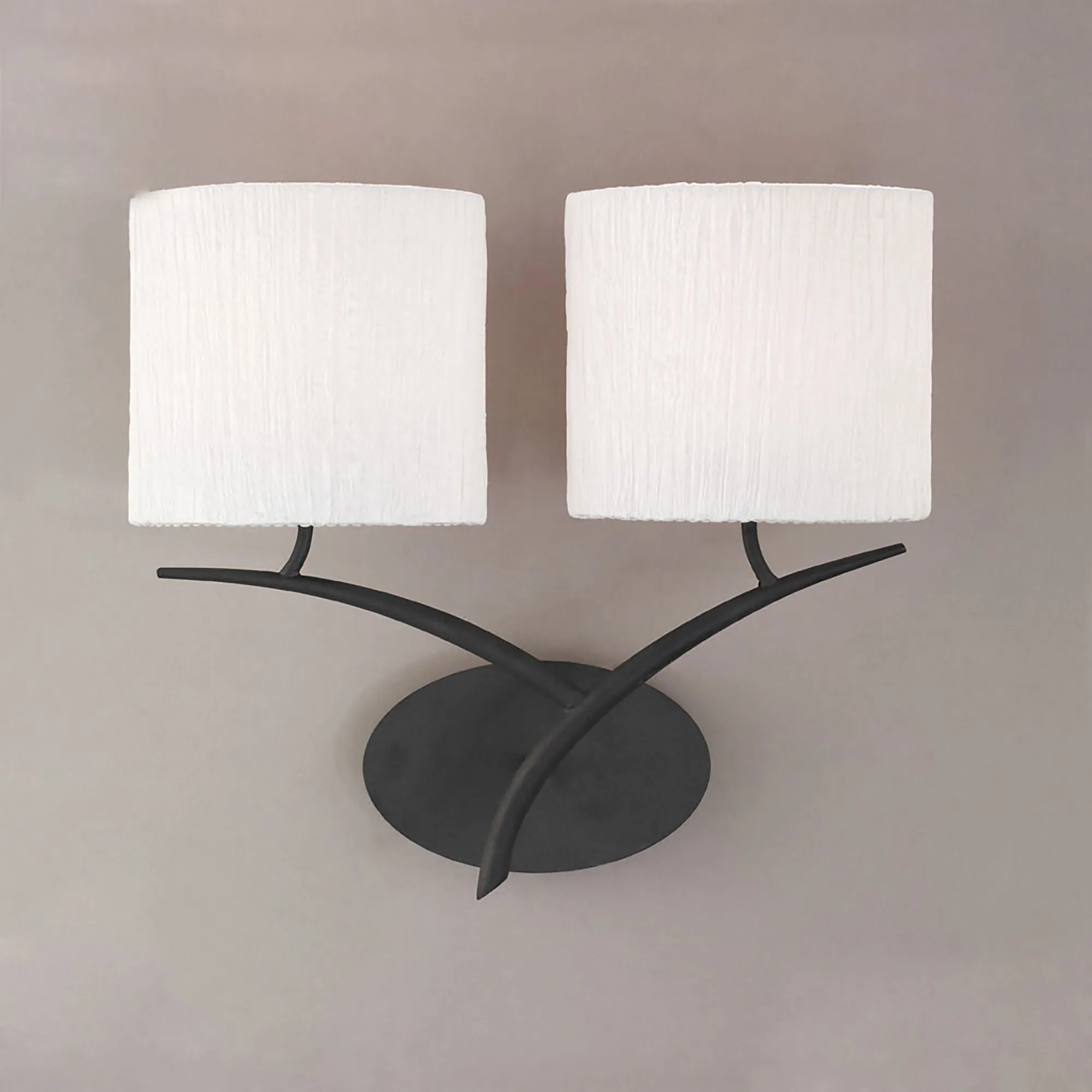 Eve Anthracite-White Wall Lights Mantra Armed Wall Lights